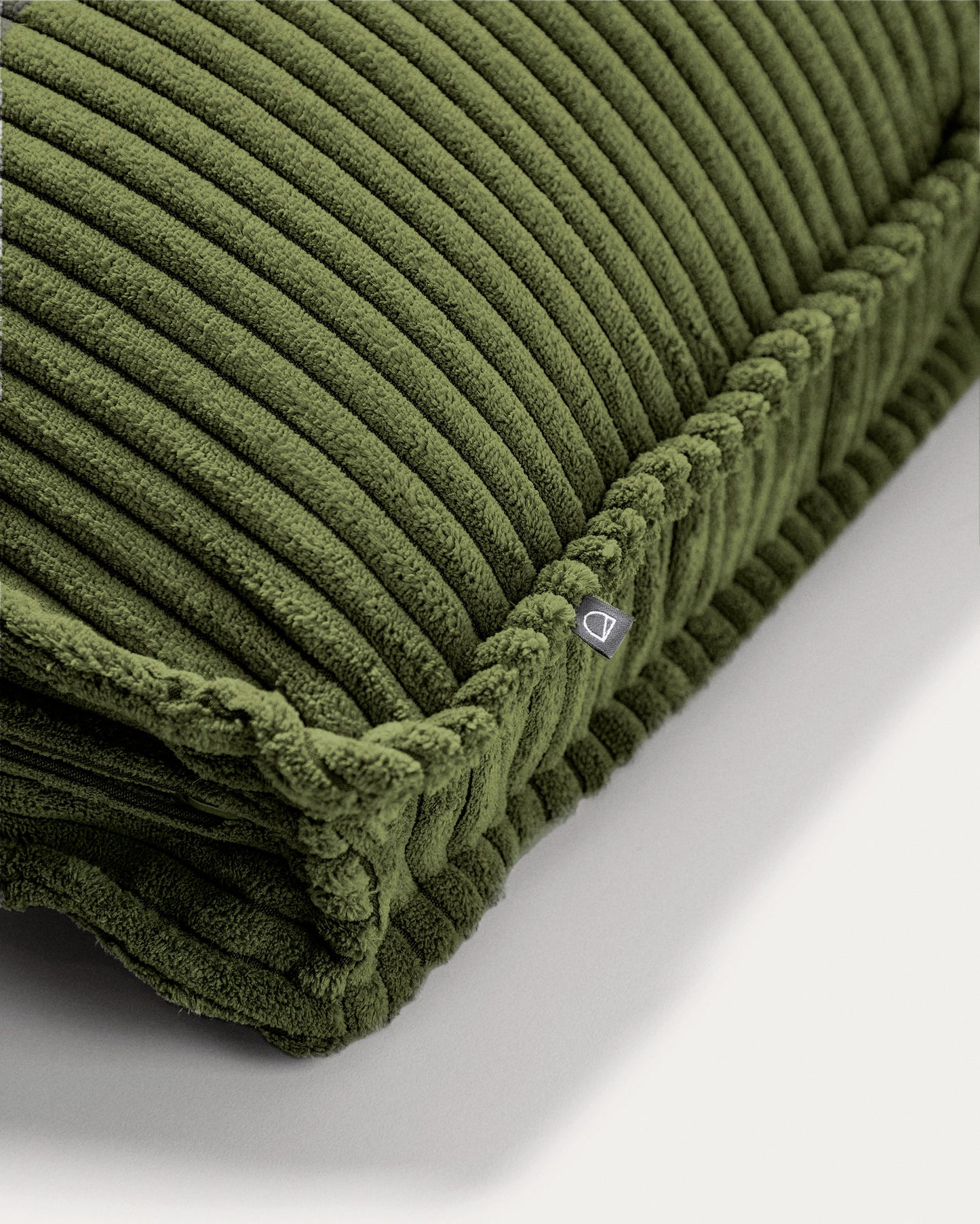 Cuscino Blok in velluto a coste spesso verde 40 x 60 cm