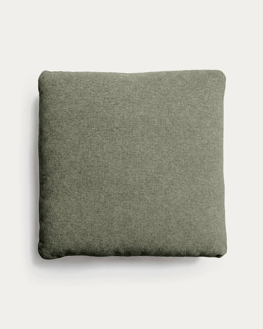 Cuscino Blok in ciniglia verde muschio 60 x 60 cm