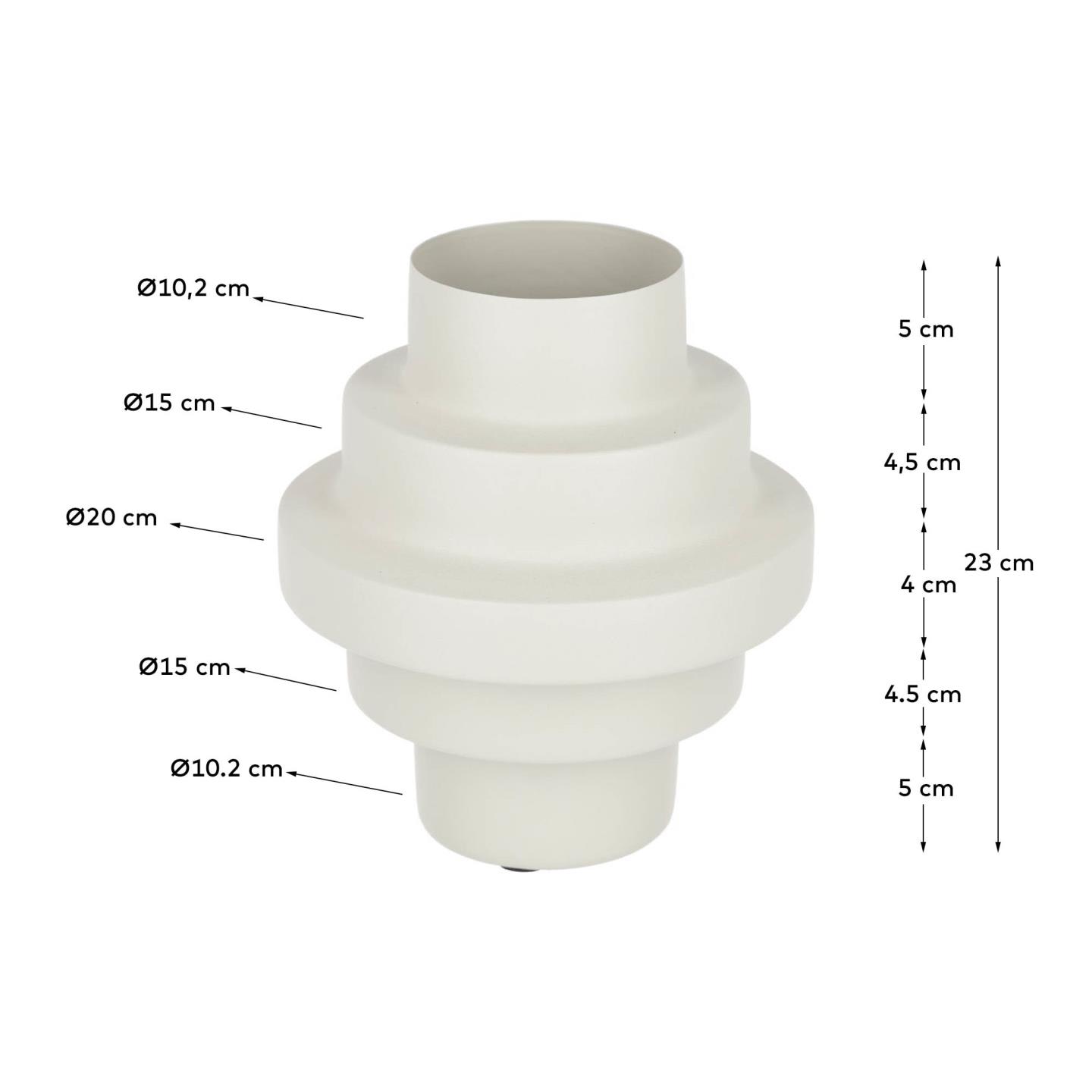 Vaso Velia beige in metallo