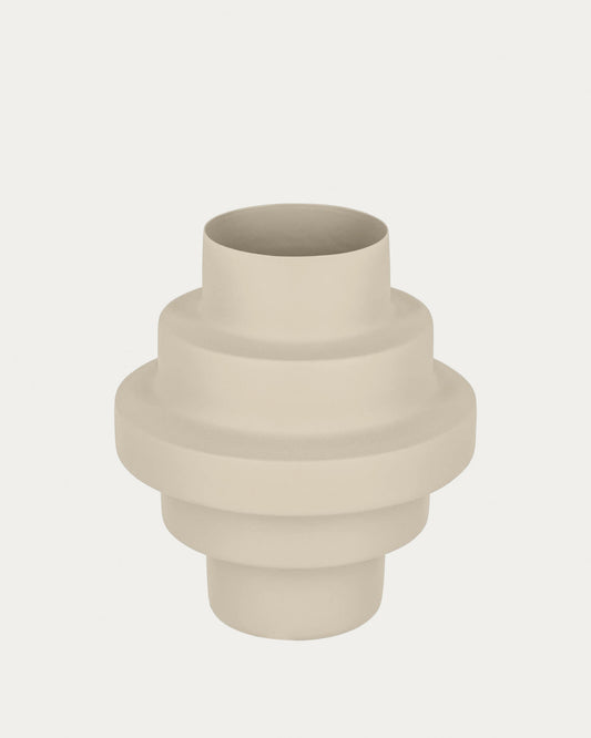 Vaso Velia beige in metallo