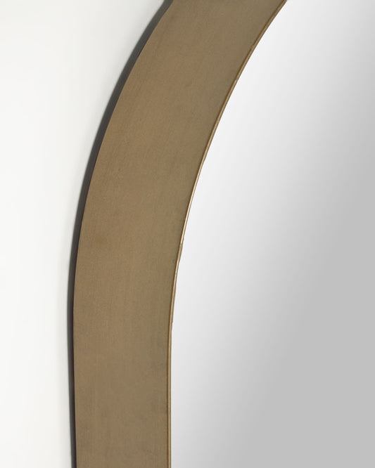 Specchio da parete Tiare in metallo dorato 31 x 101 cm