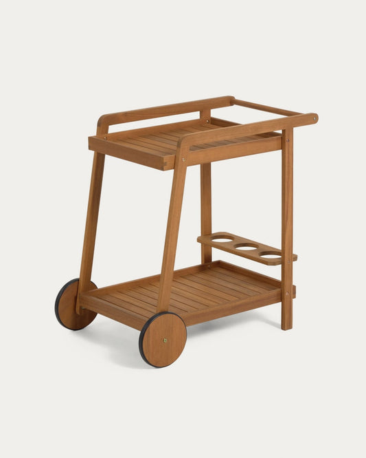 Tavolo carrello Felisa in legno di acacia