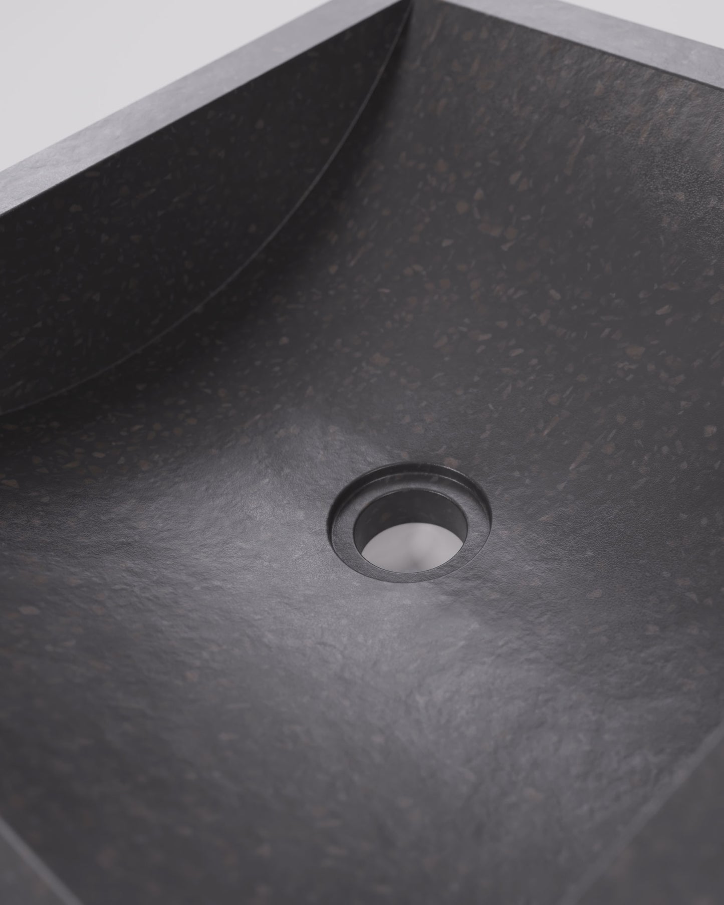 Lavabo da appoggio Delina in terrazzo nero 40 x 45 cm