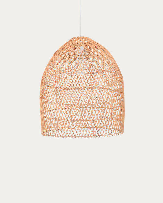 Plafoniera per lampada Domitila rattan con finitura naturale Ø 44 cm
