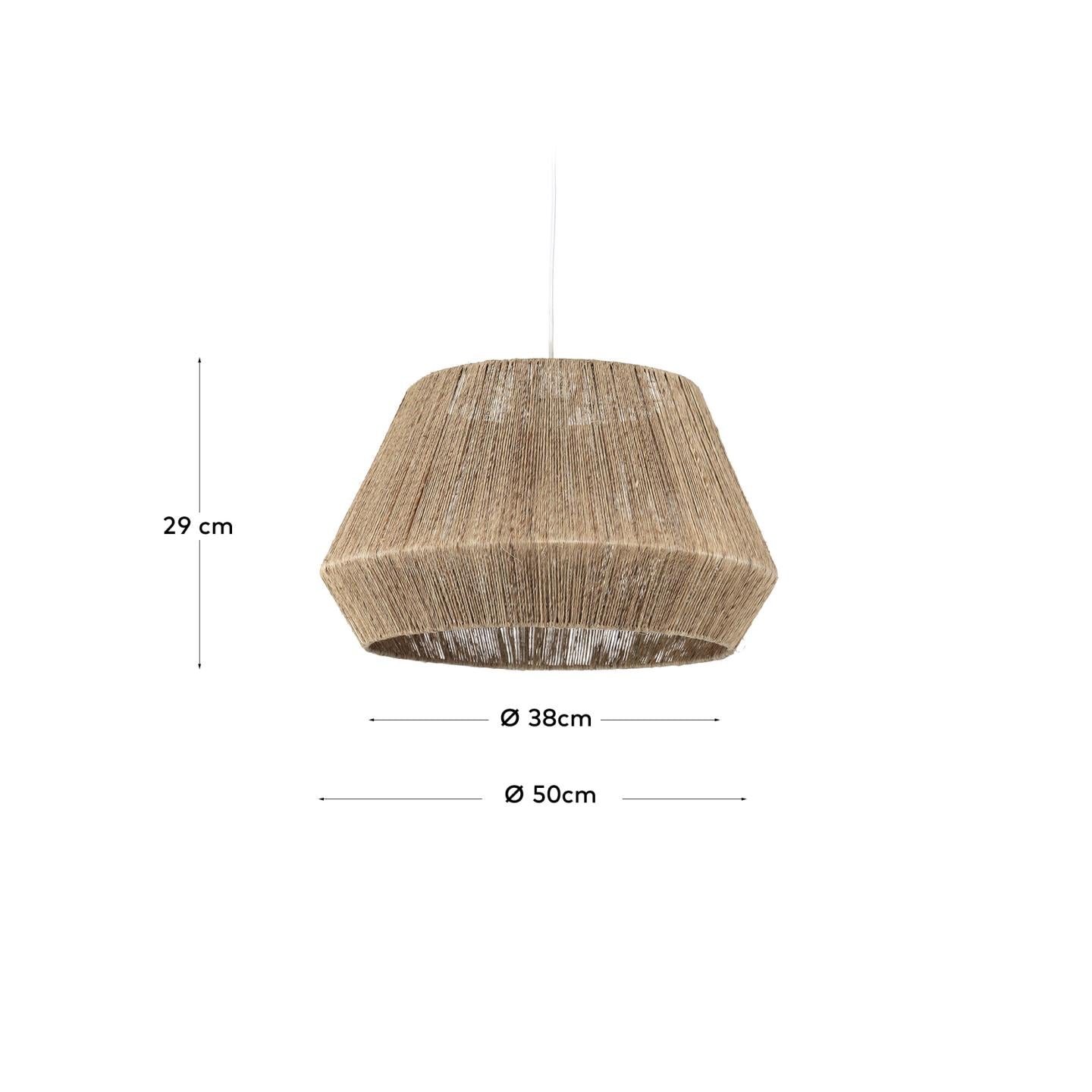 Plafoniera per lampada Crismilda in iuta con finitura naturale Ø 50 cm