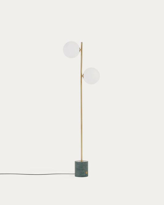 Lampada da terra Lonela in marmo finitura verde
