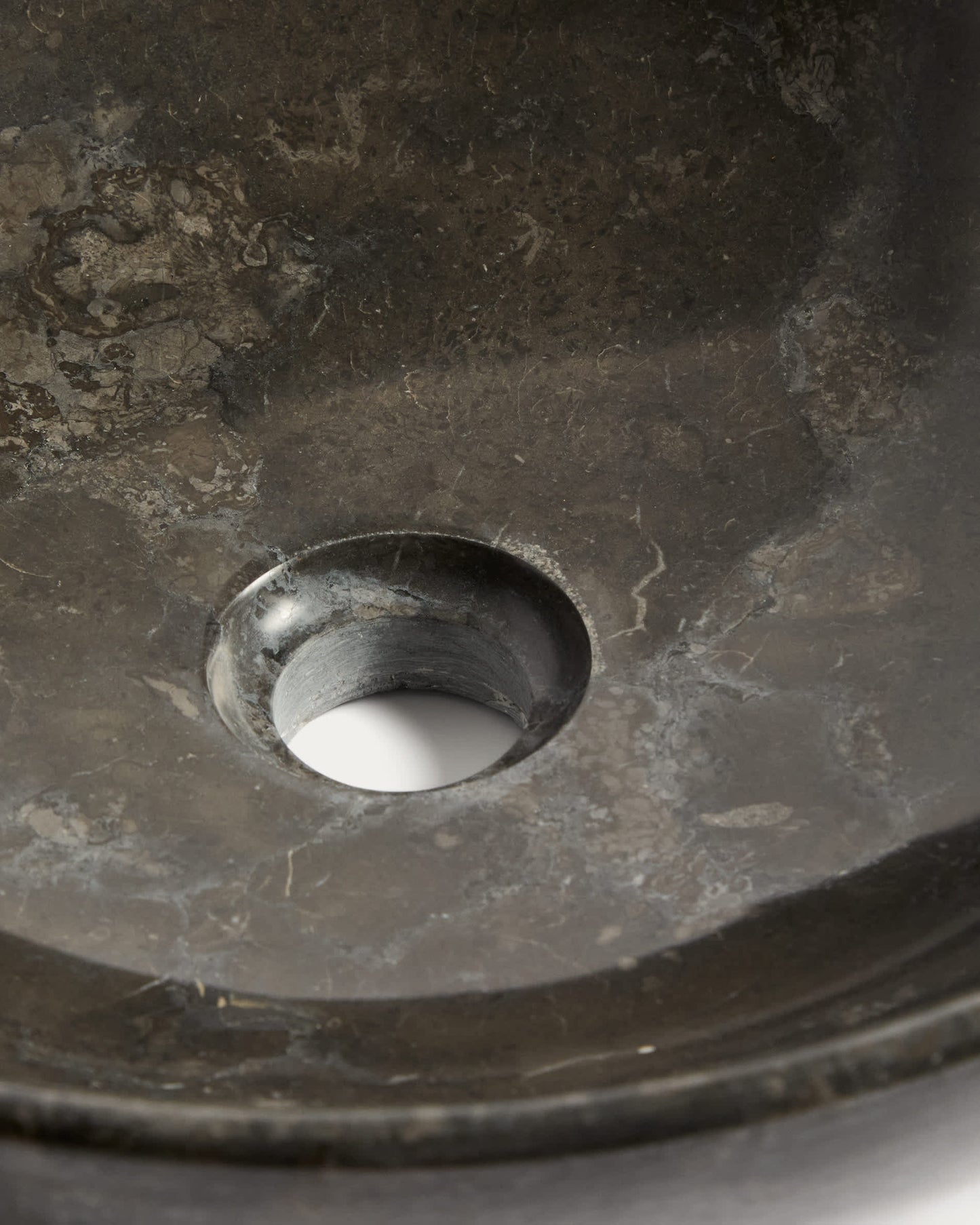 Lavabo da appoggio Darnen in marmo grigio Ø 35 cm