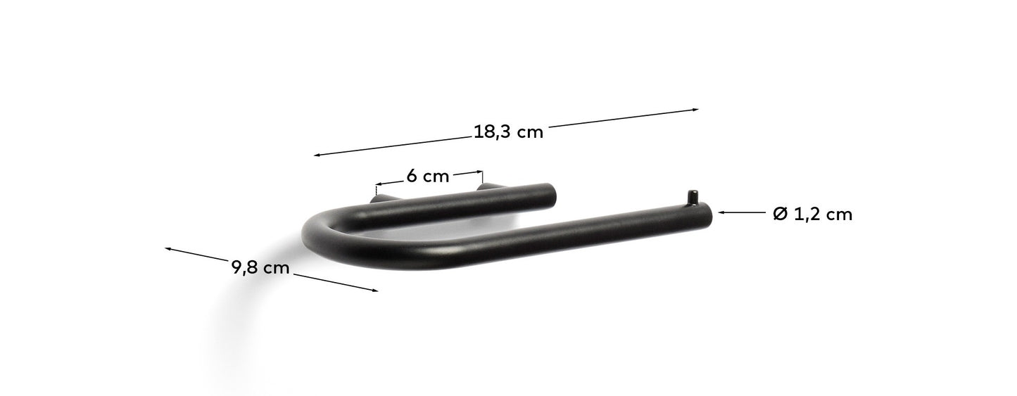 Portarotolo da bagno Arely in metallo nero