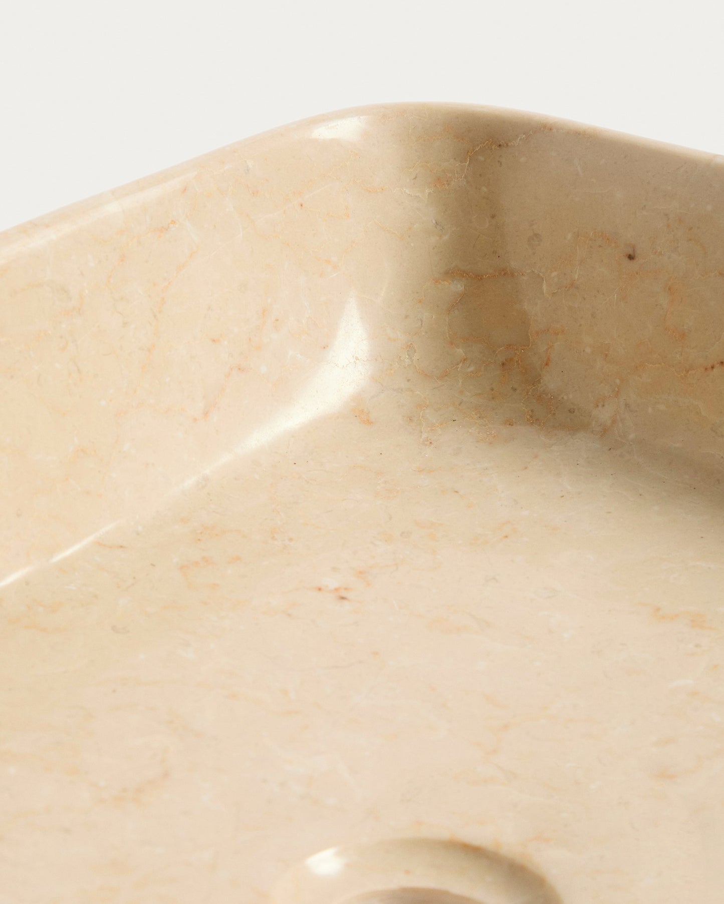 Lavabo da appoggio in marmo beige Darnen 55 x 35 cm