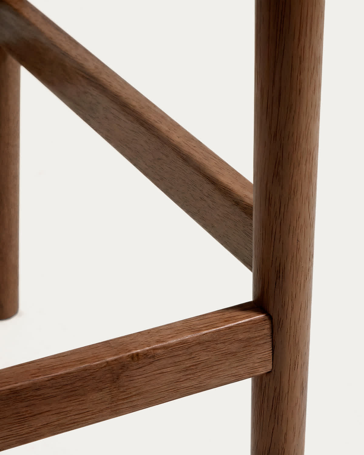 Sgabello Evera in impiallacciato di rovere con finitura noce 65 cm