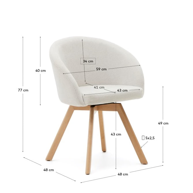 Sedia girevole Marvin