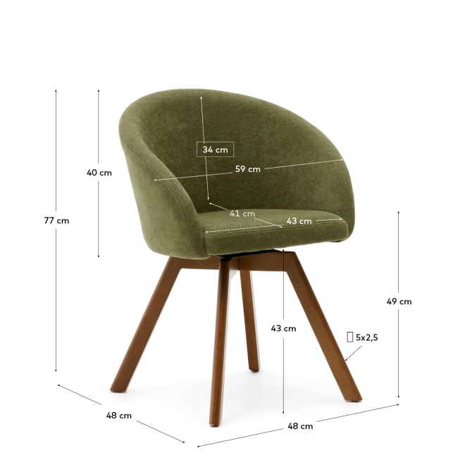 Sedia girevole Marvin