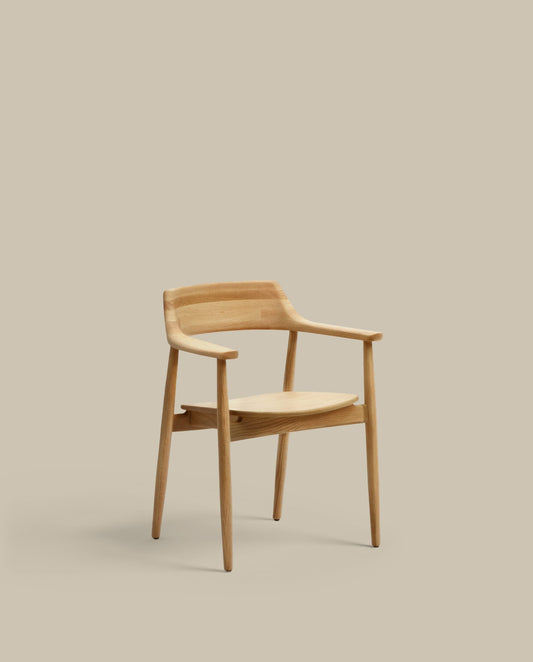 Sedia Fondes in legno massiccio di rovere con finitura naturale FSC Mix Credit