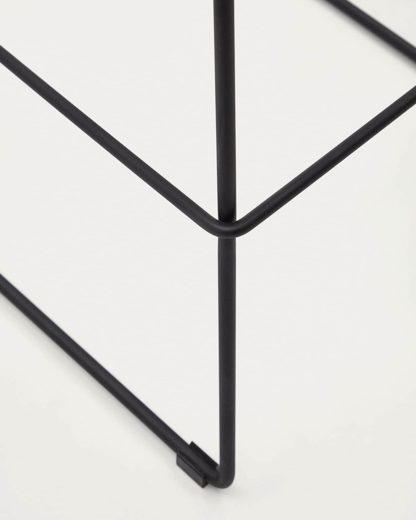 Sgabello Zahara marrone e acciaio finitura nera altezza 76 cm