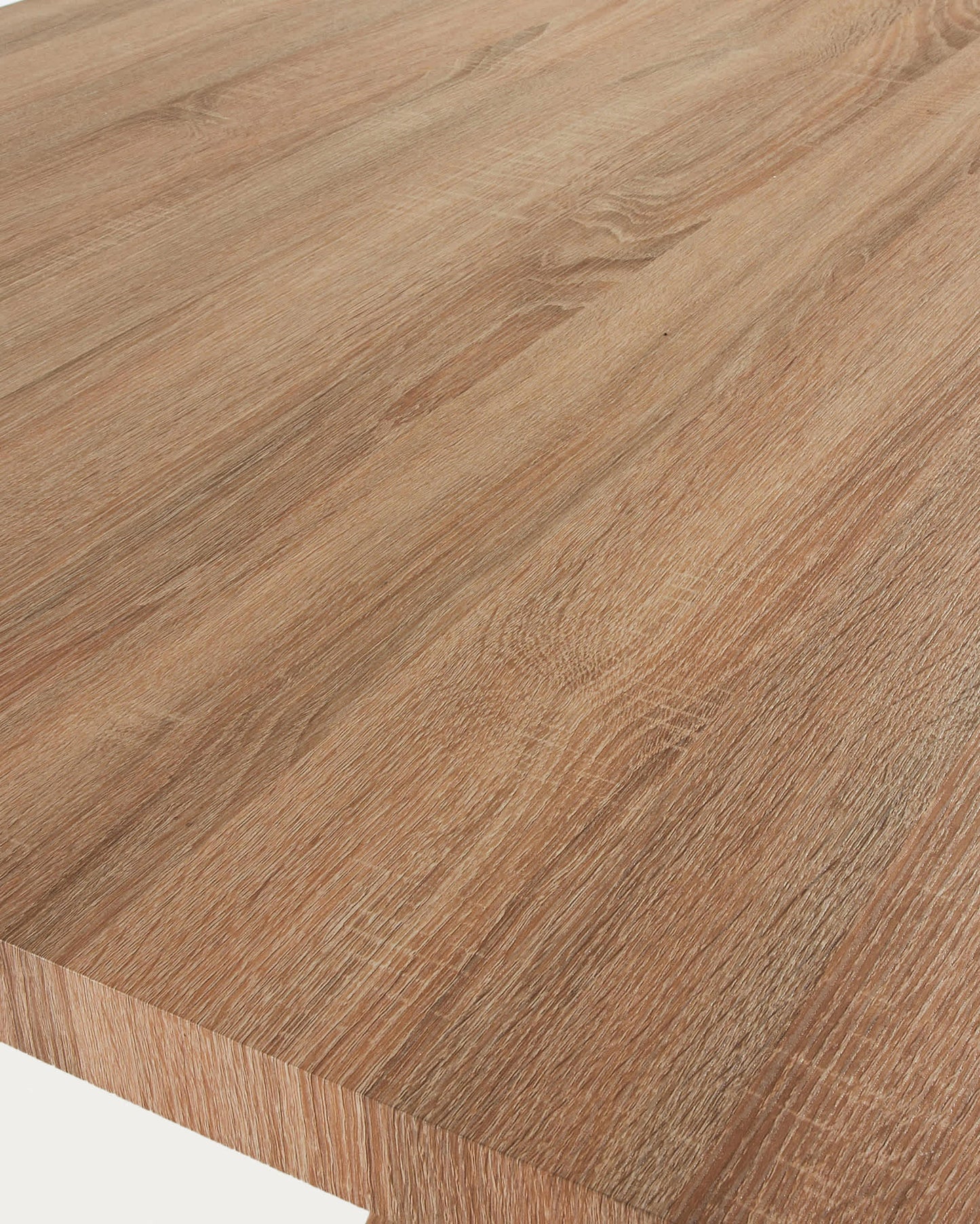 Tavolo Argo di melammina con finitura naturale e gambe in acciaio effetto legno 200 x 100 cm