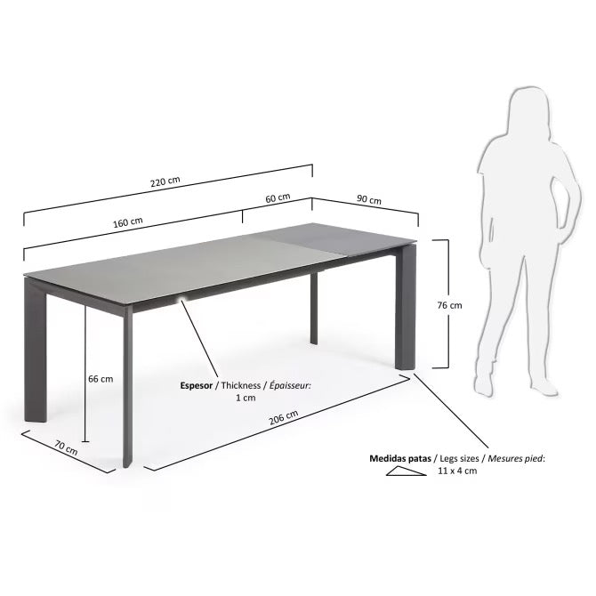 Tavolo Axis allungabile porcellanato 160
