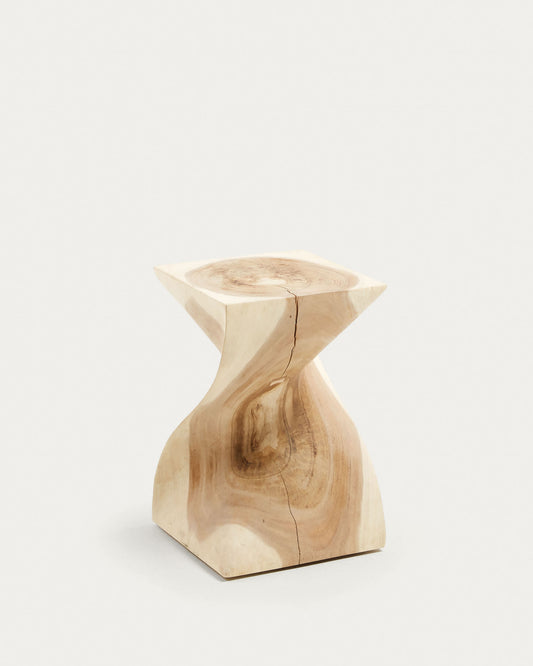 Tavolino Hakon in legno massello di mungur 30 x 30 cm