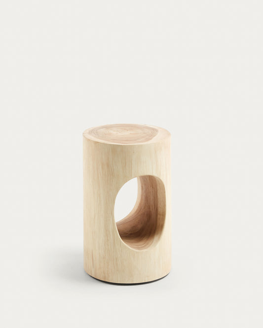 Tavolino Halker in legno massello di mungur Ø 30 cm