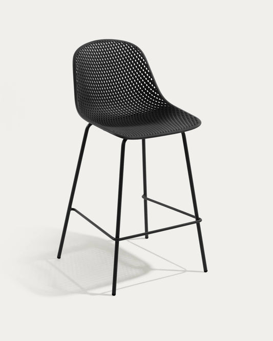Sgabello Quinby grigio altezza 75 cm