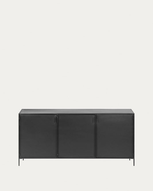Credenza Shantay 3 ante in acciaio verniciato nero 160 x 72 cm