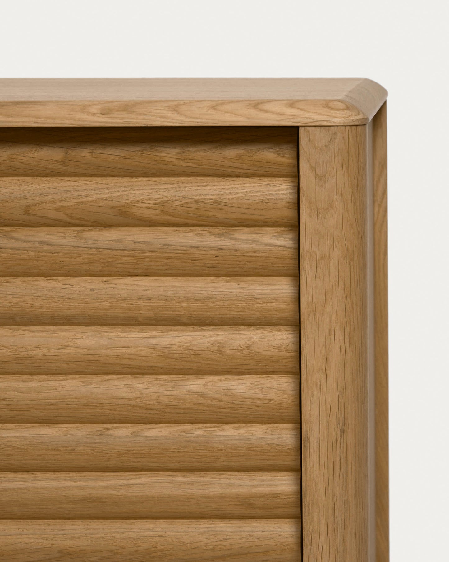 Credenza Lenon 2 ante 3 cassetti legno e impiallacciatura rovere 155x86cm
