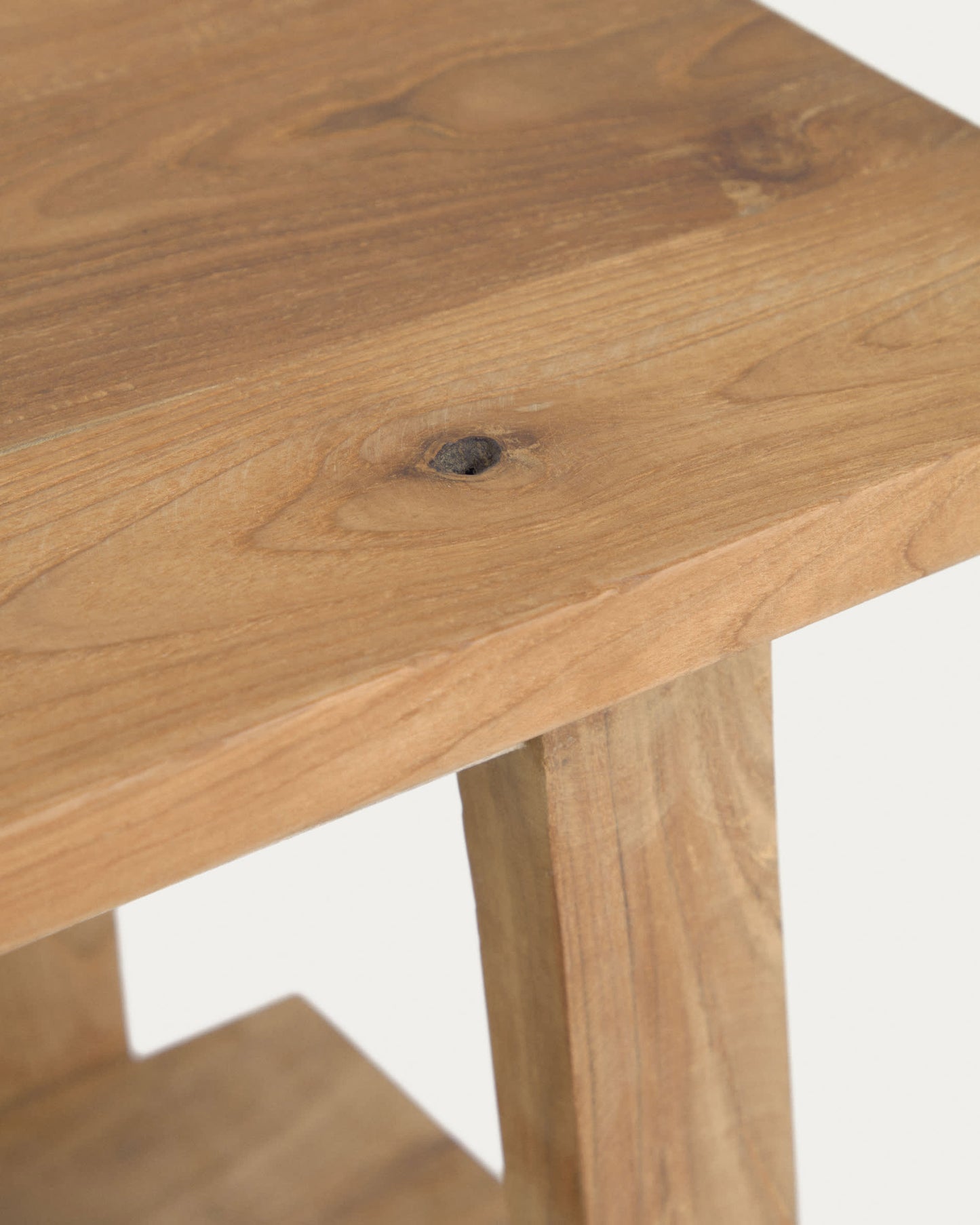 Poggiapiedi Safara in legno massello di teak riciclato 50 x 32 cm