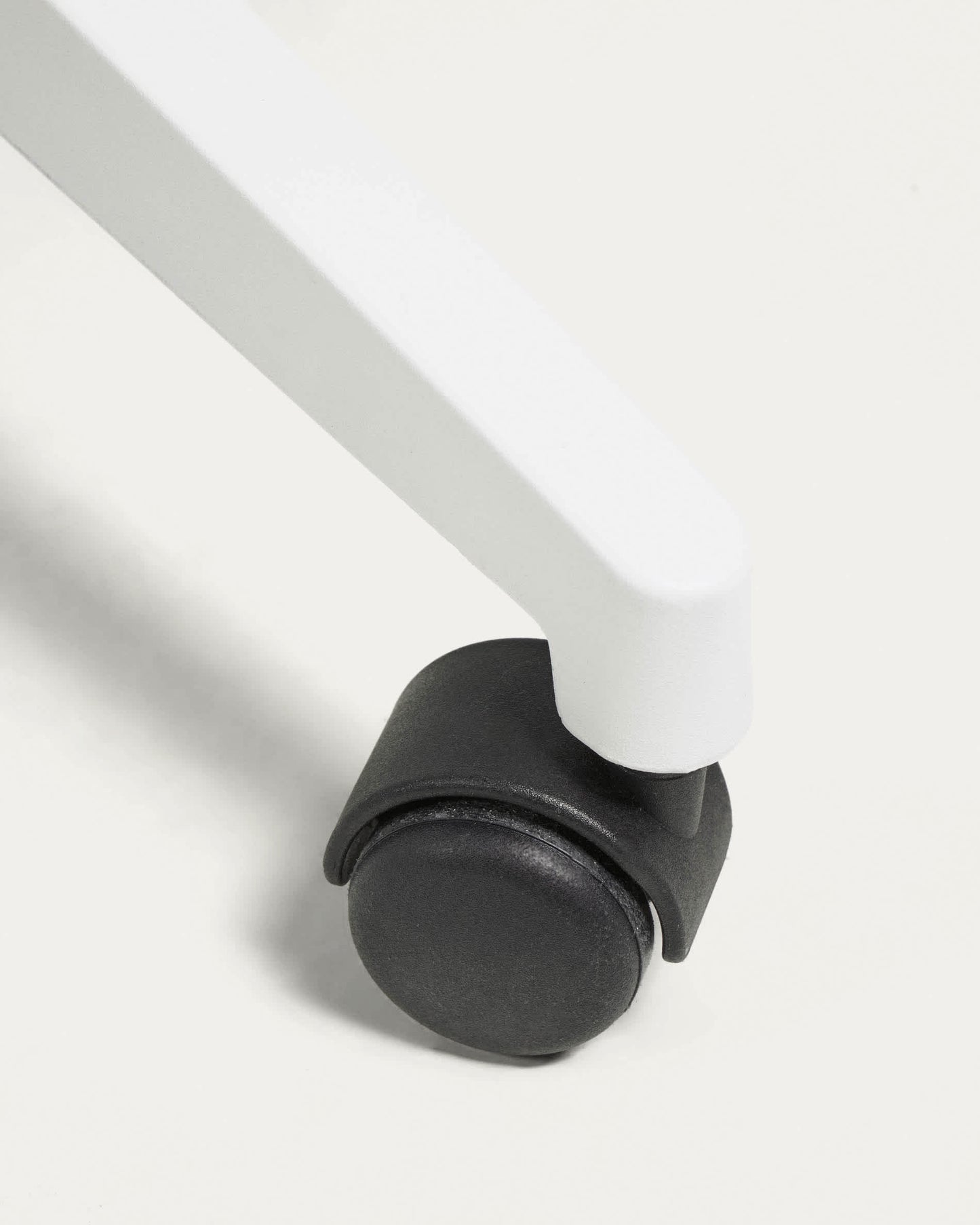 Sedia da scrivania Melva grigio e gambe in acciaio bianco
