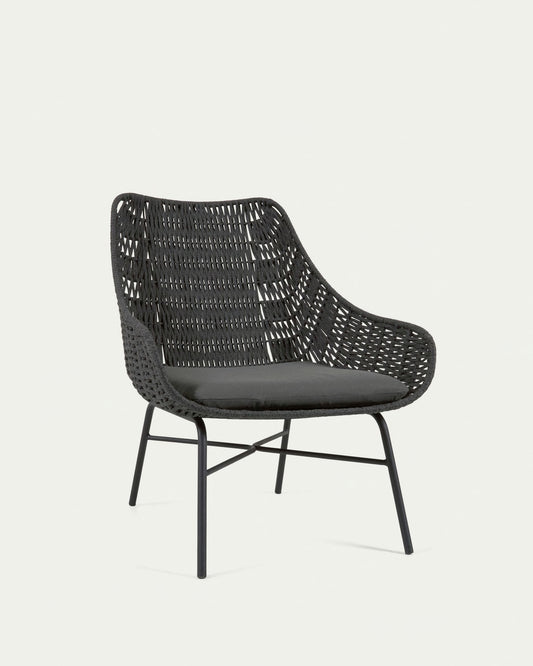 Poltrona Abeli in corda nera