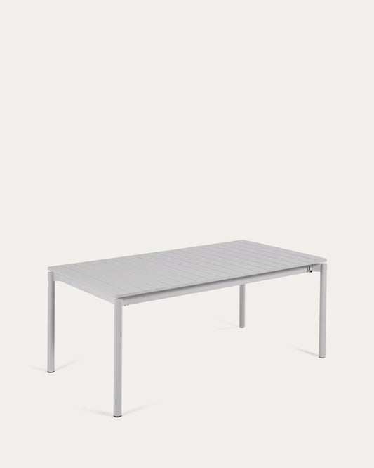 Tavolo allungabile da esterno Zaltana in alluminio grigio chiaro 140 (200) x 90 cm