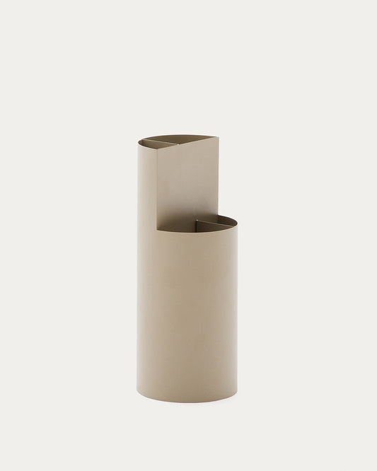Portaombrelli piccolo Atin in metallo beige