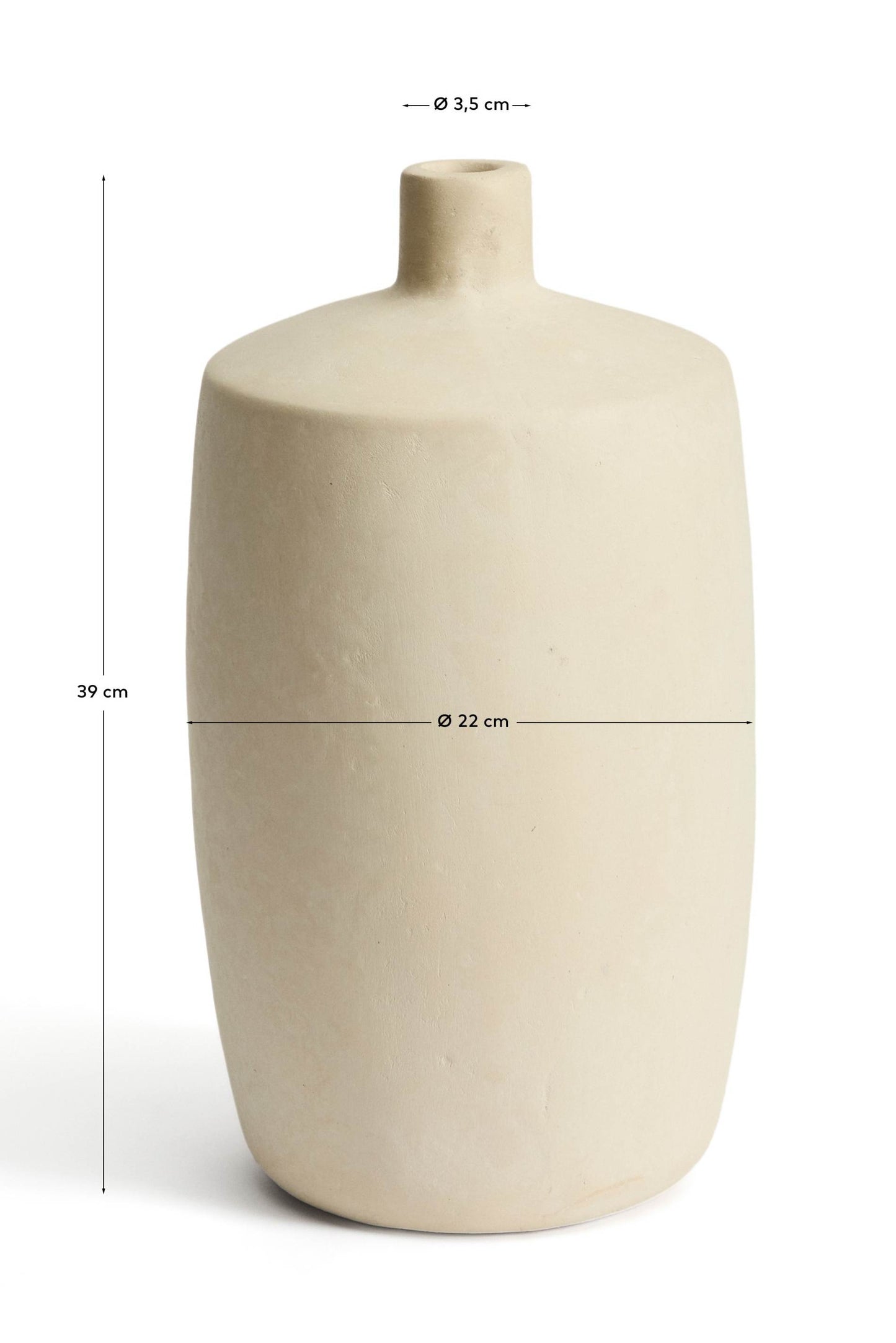 Vaso Mireni in cartapesta beige Ø 39 cm