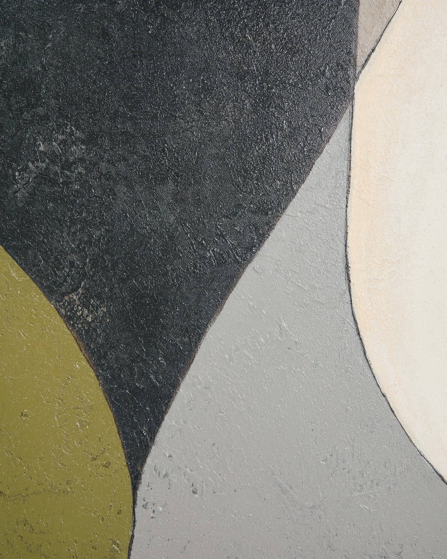 Tela astratta Marvilo grigia e senape 120 x 200 cm