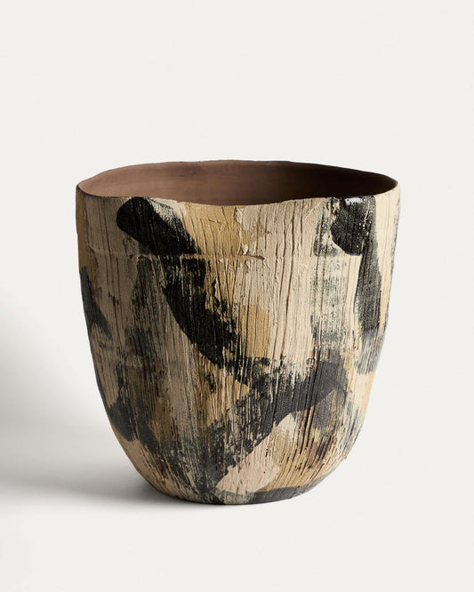 Vaso Dirva in ceramica marrone 38 cm