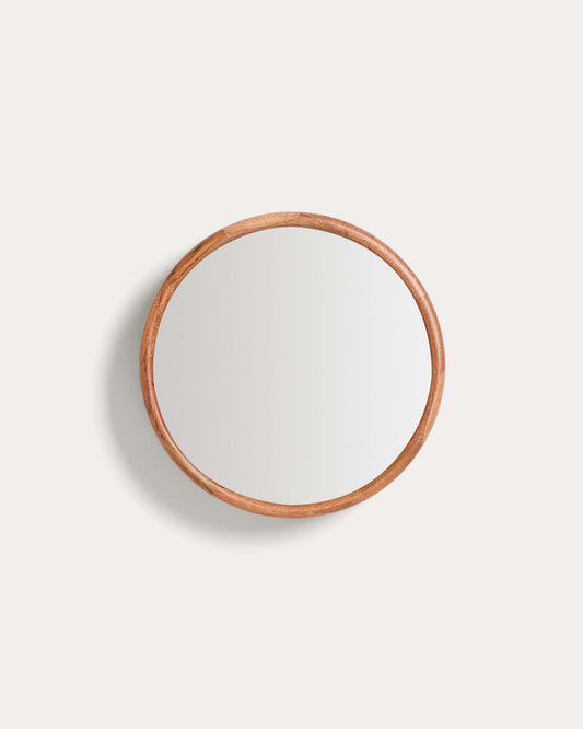 Specchio Berale in legno di acacia Ø 30,5 cm