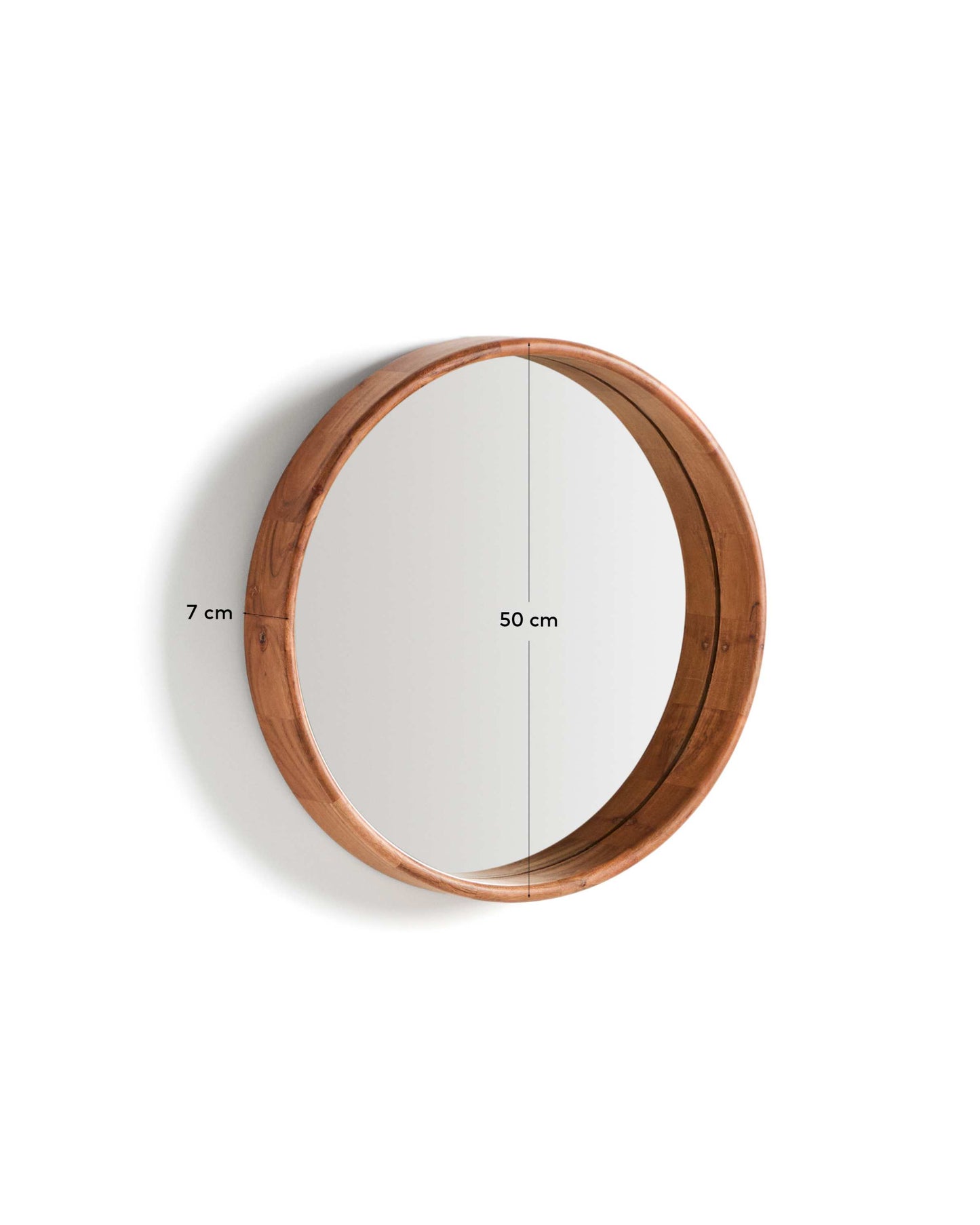 Specchio Berale in legno di acacia Ø 49,5 cm