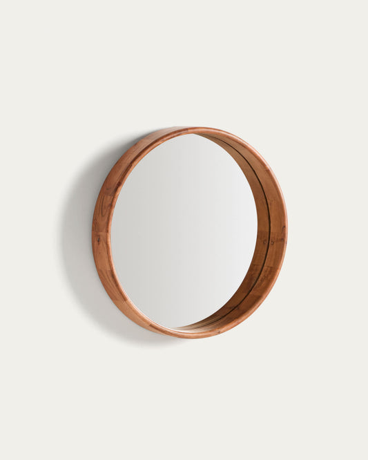 Specchio Berale in legno di acacia Ø 49,5 cm