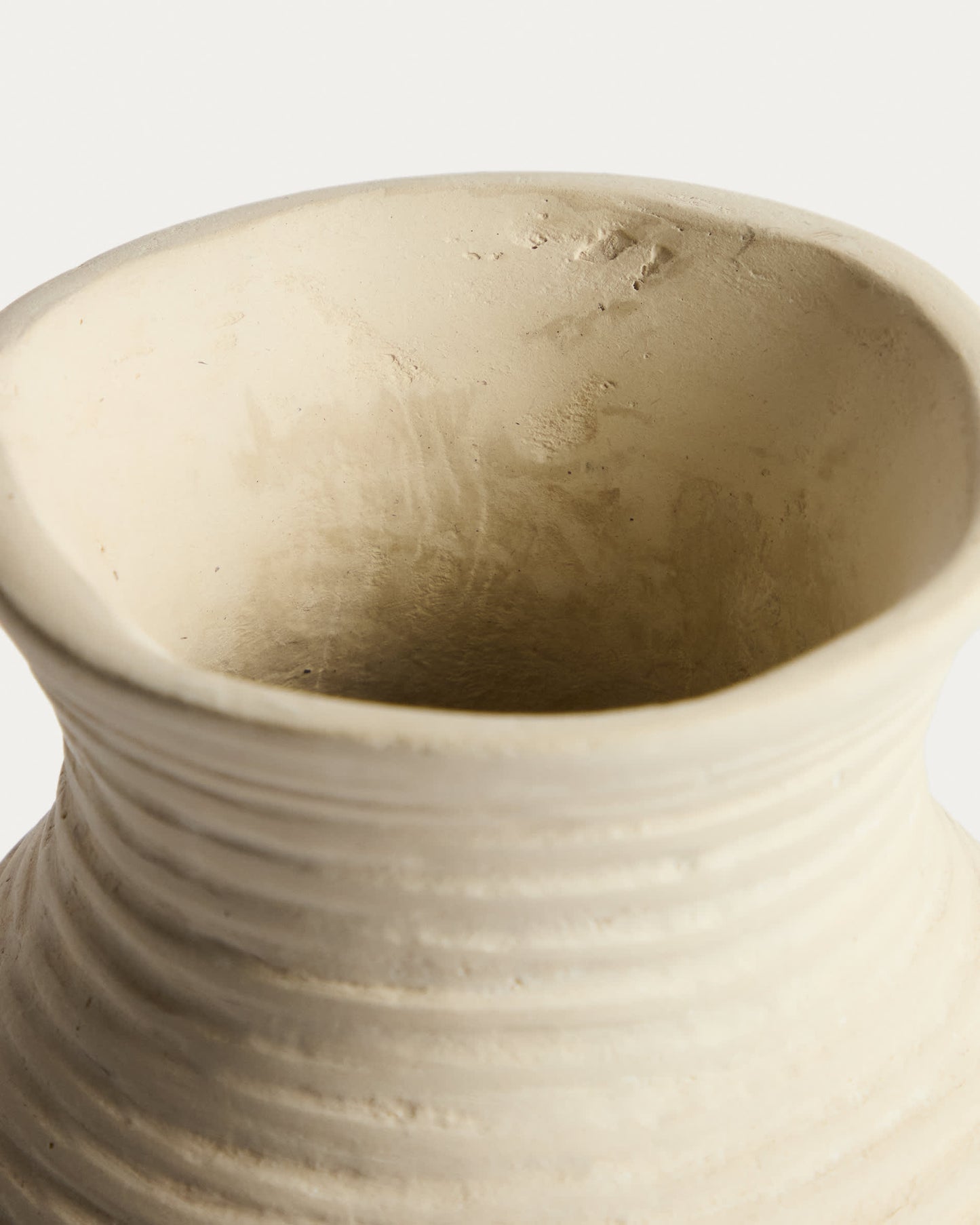 Vaso Pria in cartapesta beige 25 cm