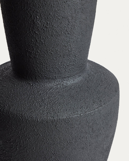 Vaso Nerun in terracotta nera 72 cm