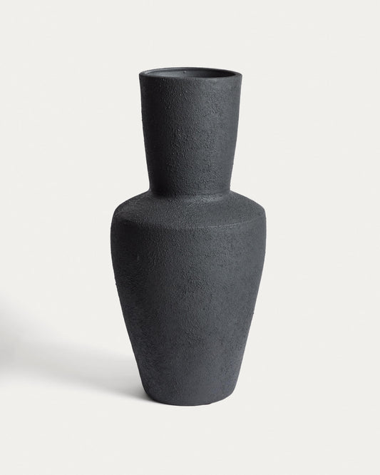 Vaso Nerun in terracotta nera 72 cm