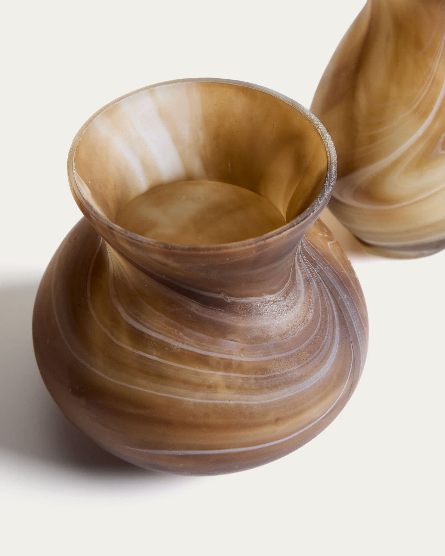 Set di 3 vasi in vetro Nerola nei toni del marrone 10 cm / 9,5 cm / 12,5 cm