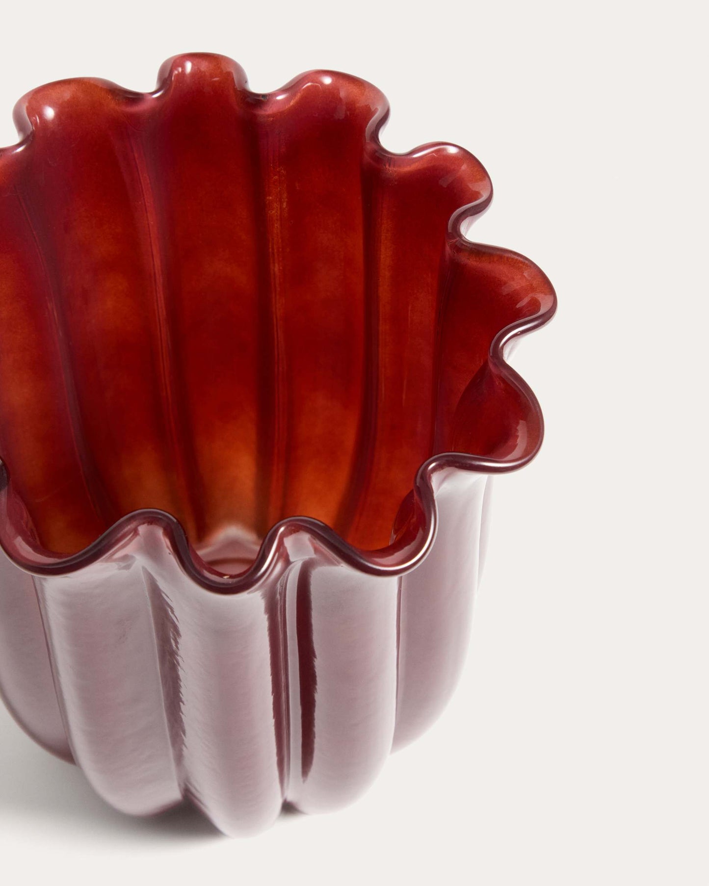 Vaso Cerin in vetro bordeaux 20 cm