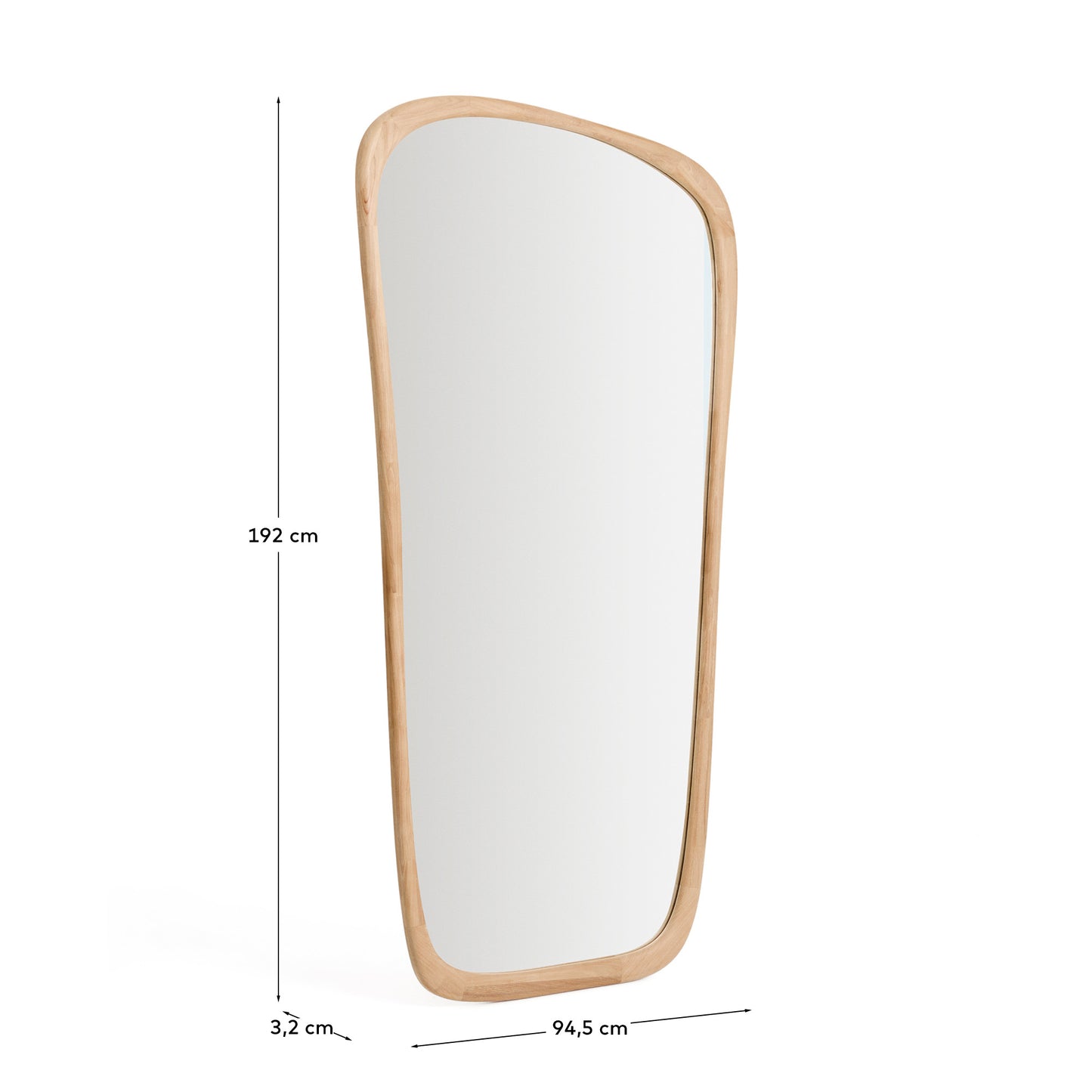 Specchio Alura in legno di teak 94,6 x 192,1 cm