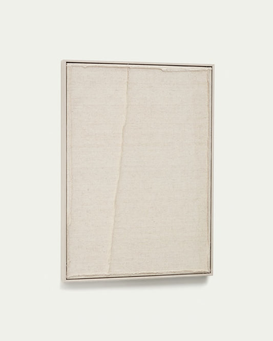 Quadro Maha bianco con linea verticale 52 x 72 cm