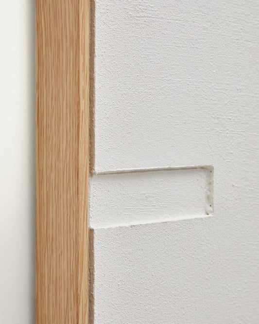 Quadro Sefri bianco con forme geometriche rette 60 x 90 cm