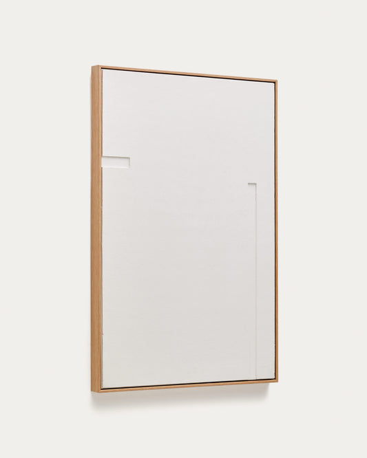 Quadro Sefri bianco con forme geometriche rette 60 x 90 cm