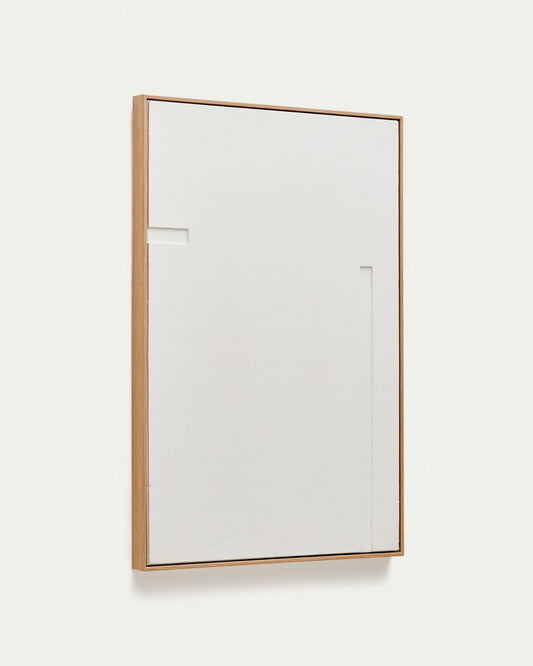 Quadro Sefri bianco con forme geometriche rette 60 x 90 cm