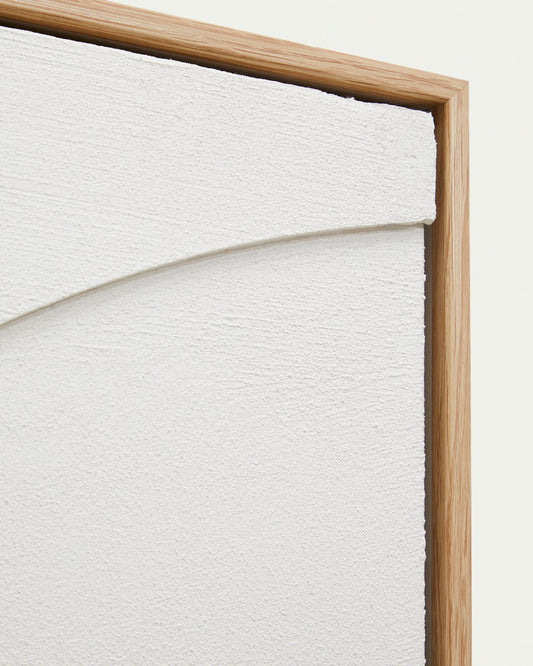 Quadro Sefri bianco con forme geometriche circolari 60 x 90 cm