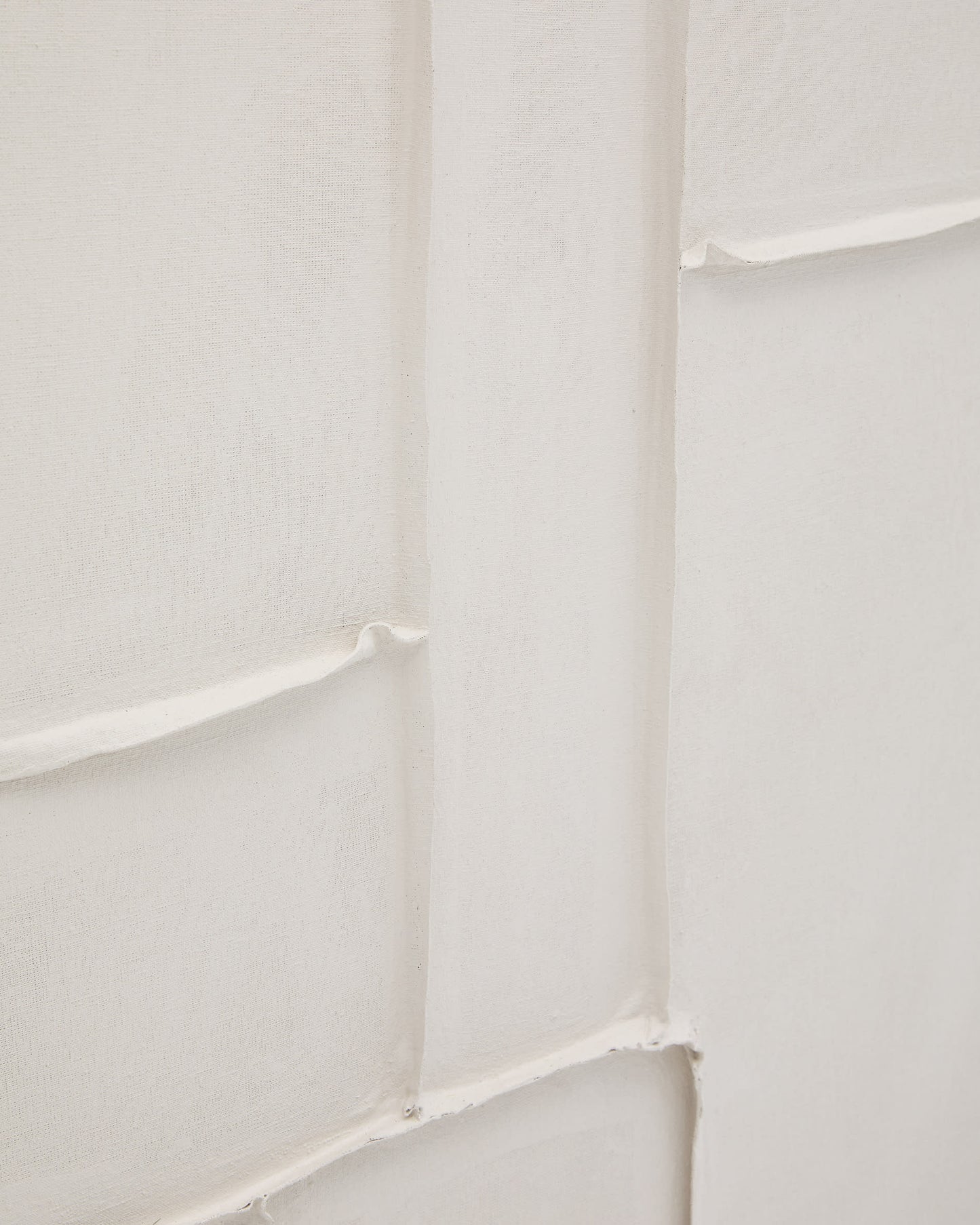 Quadro Klis di lino con forme geometriche bianco 60 x 90 cm