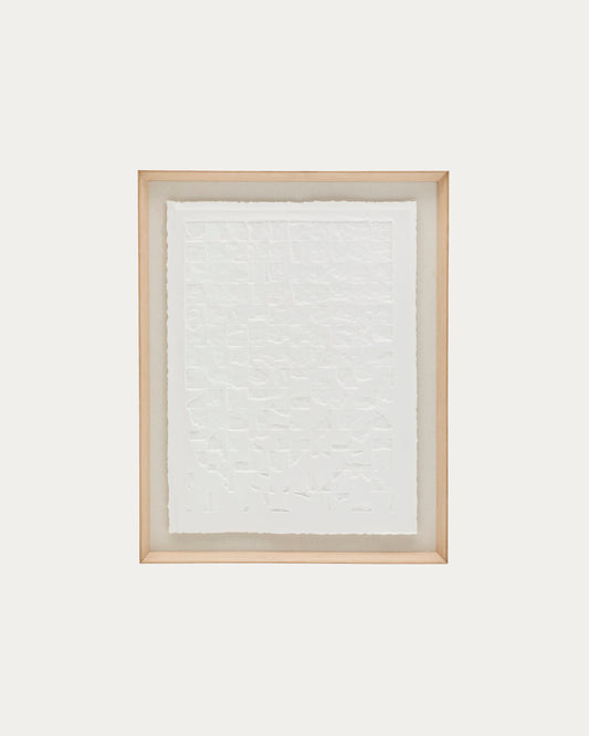 Quadro Annia di cartapesta bianco 90 x 70 cm