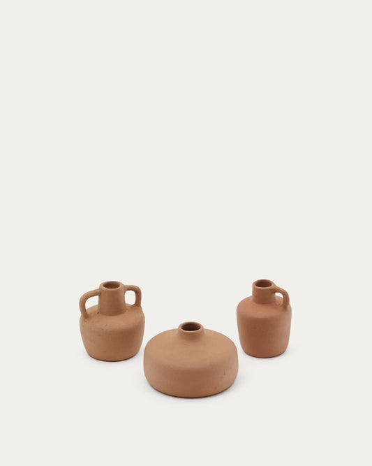 Set Sofra di 3 vasi in terracotta 6 cm / 7 cm / 10 cm